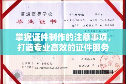 大园掌握证件制作的注意事项，打造专业高效的证件服务