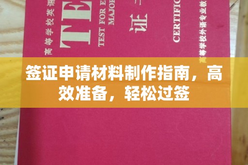 大园签证申请材料制作指南，高效准备，轻松过签