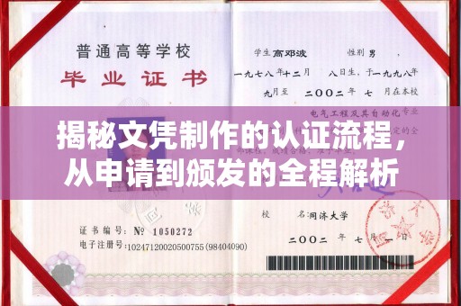 大园揭秘文凭制作的认证流程，从申请到颁发的全程解析