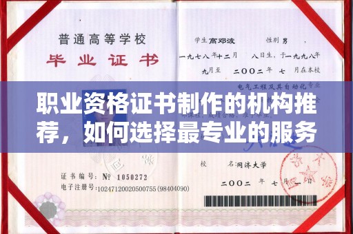 大园职业资格证书制作的机构推荐，如何选择最专业的服务？