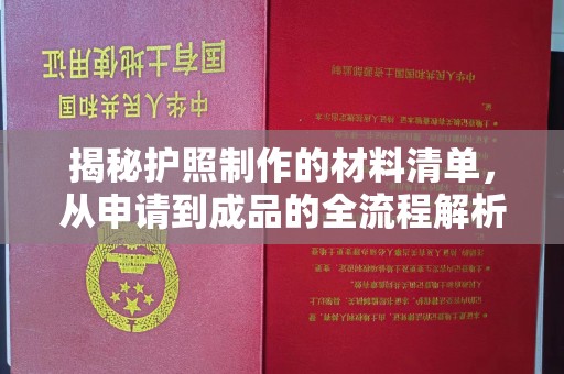 大园揭秘护照制作的材料清单，从申请到成品的全流程解析