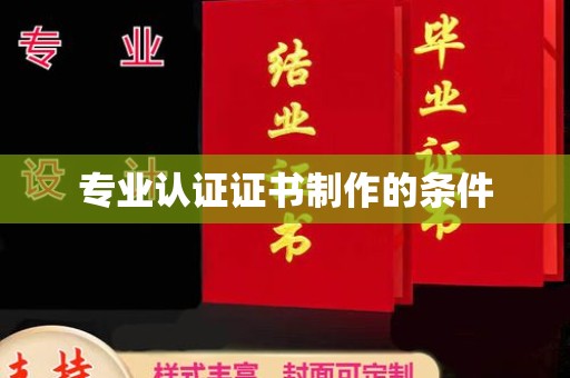 大园专业认证证书制作的条件