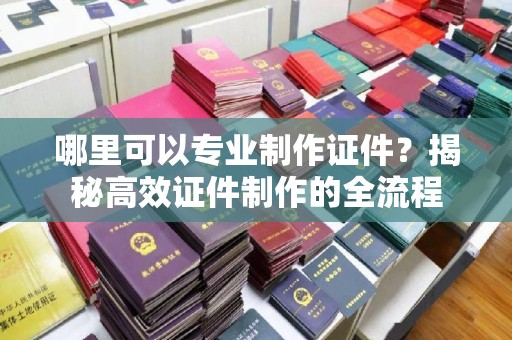 大园哪里可以专业制作证件？揭秘高效证件制作的全流程