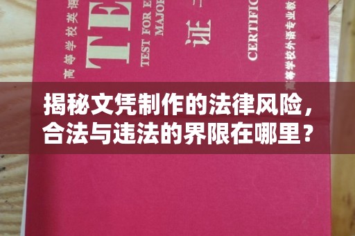 大园揭秘文凭制作的法律风险，合法与违法的界限在哪里？