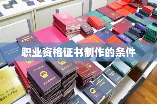 大园职业资格证书制作的条件